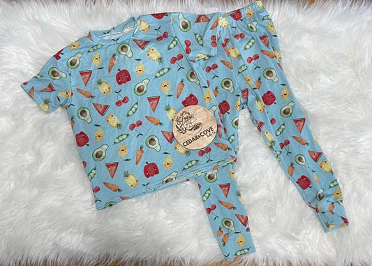 Garden veggies bamboo lounge set