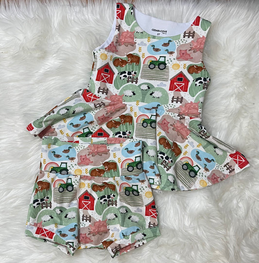 Farm peplum set