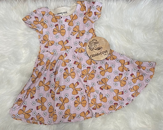 Pencil bow twirl dress