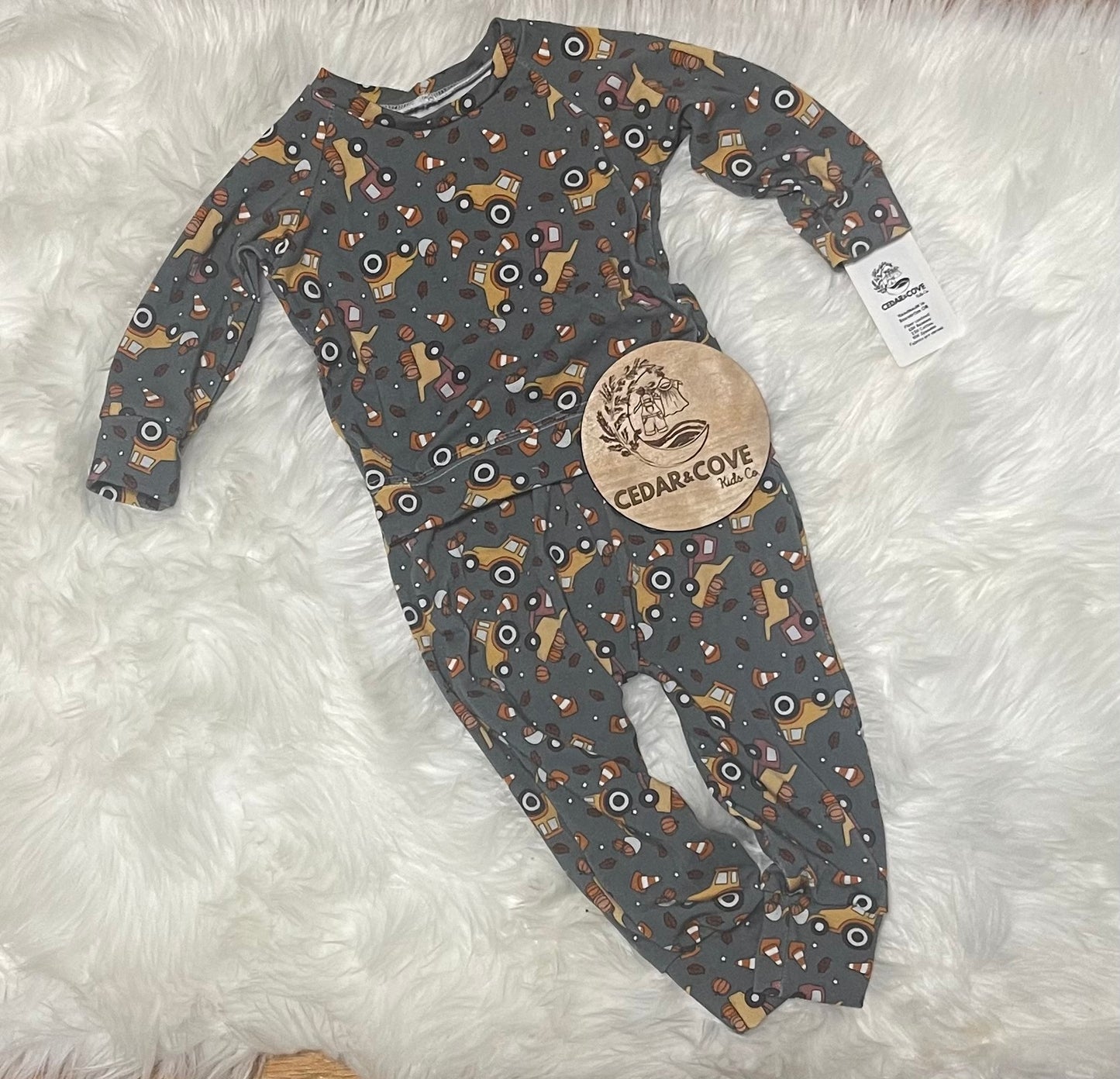 Pumpkin Construction romper