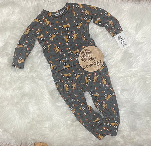 Pumpkin Construction romper