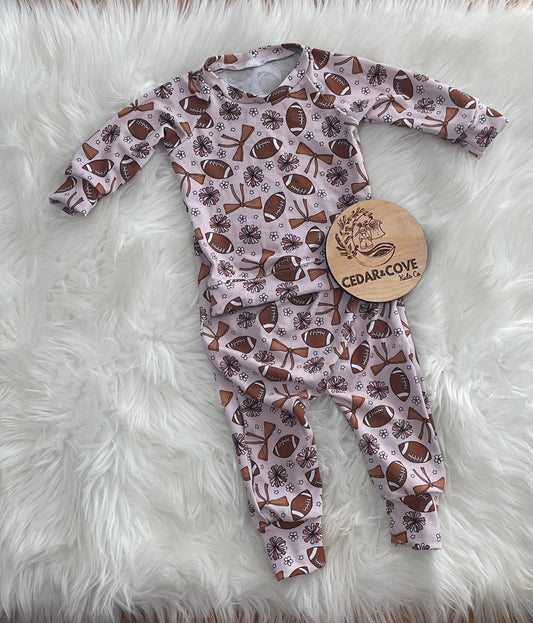 Pink football romper