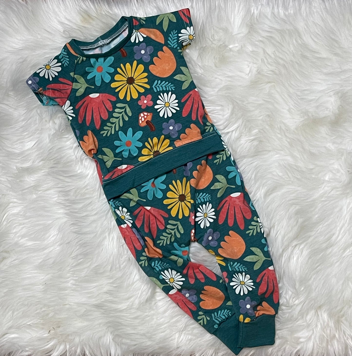 Forest floral envelope romper