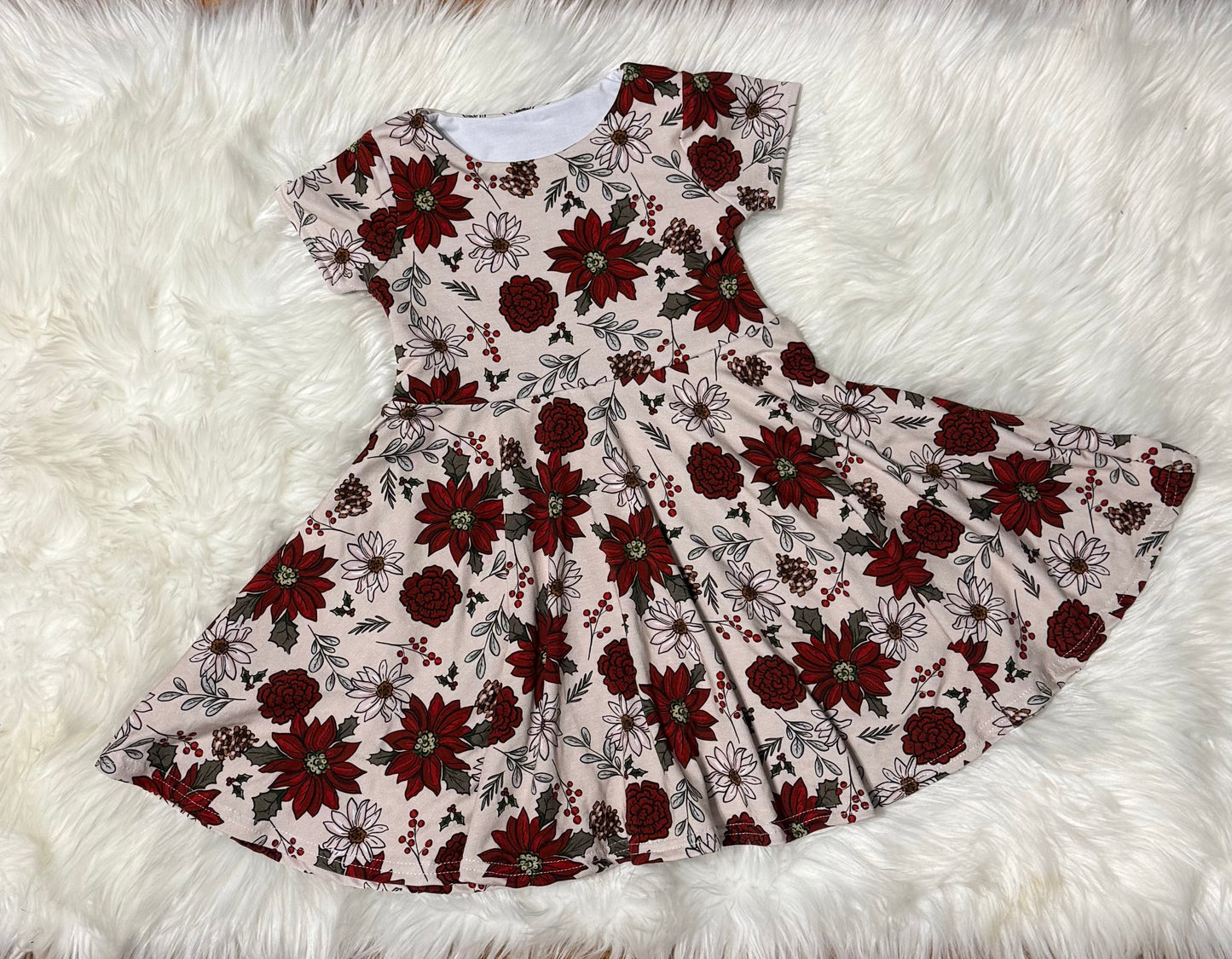 Winter floral dress