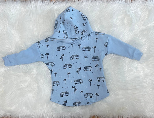 Blue beach vans hooded dolman