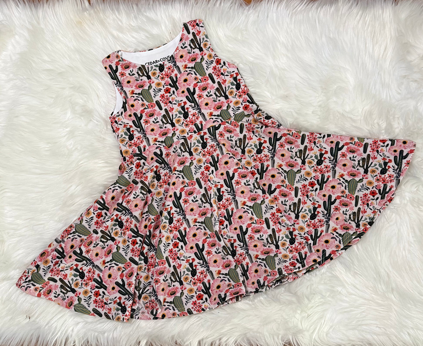 Cactus Floral twirl dress