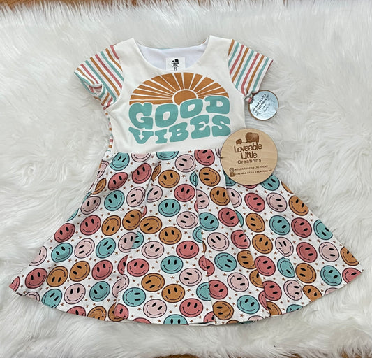 Good vibes twirl dress