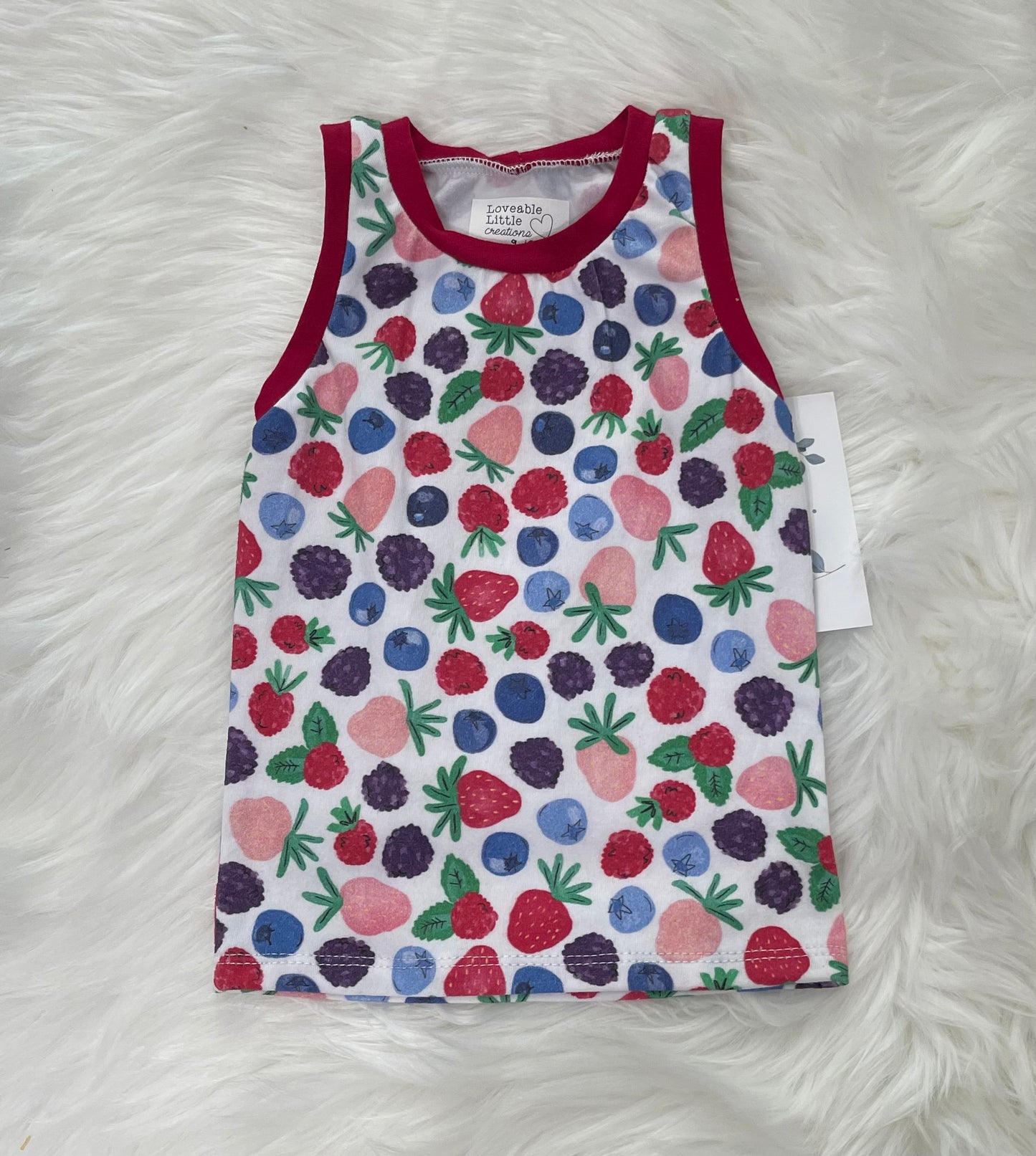 Mixed berry racer tank