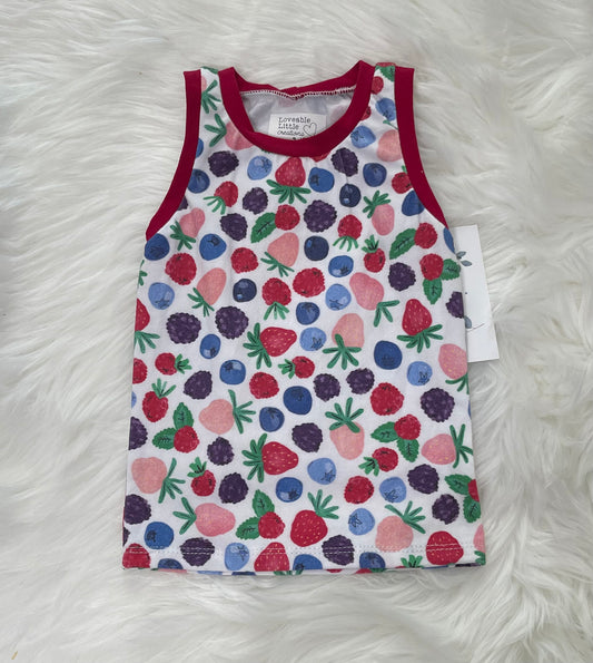 Mixed berry racer tank