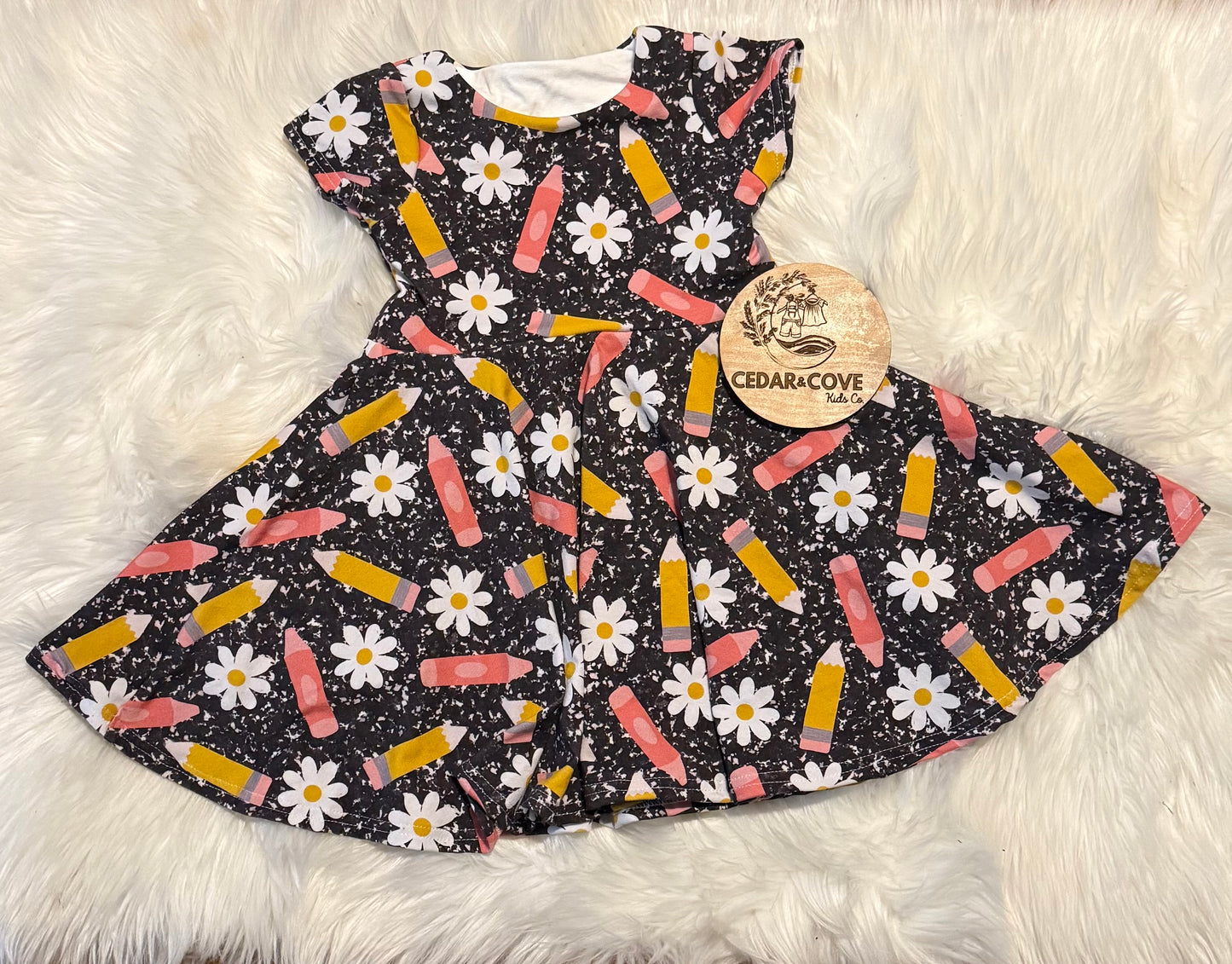 Composition pencil dress