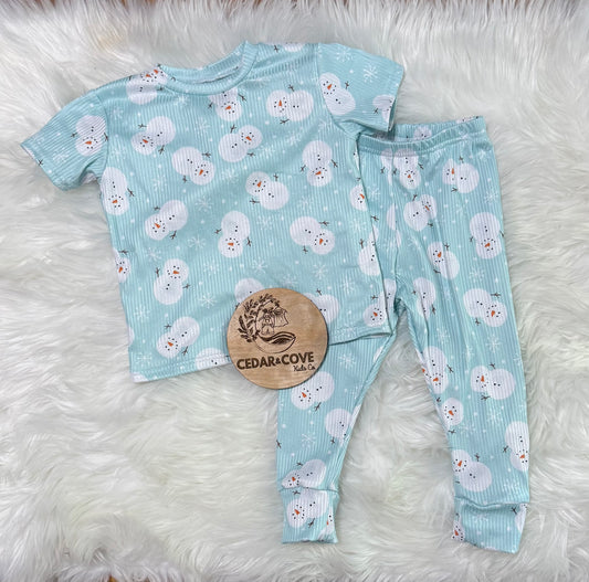 Snowman Ribbed Lounge Set