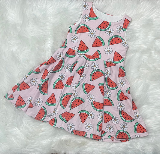 Watermelon Bamboo Twirl dress
