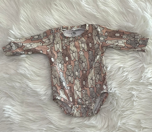 Pink bear onsie 0-3m