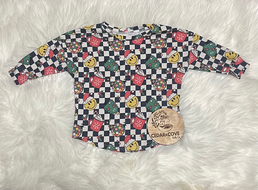 Christmas check dolman