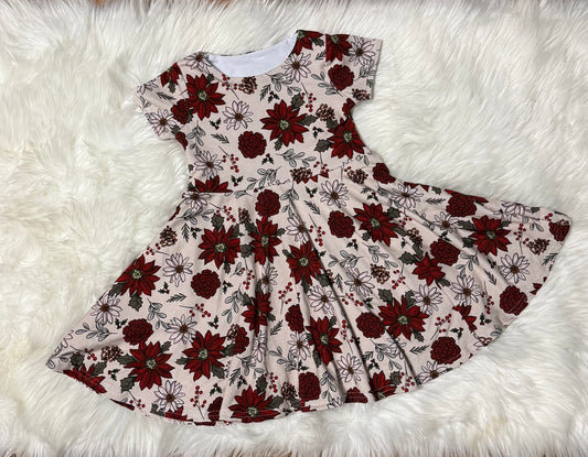 Winter floral dress