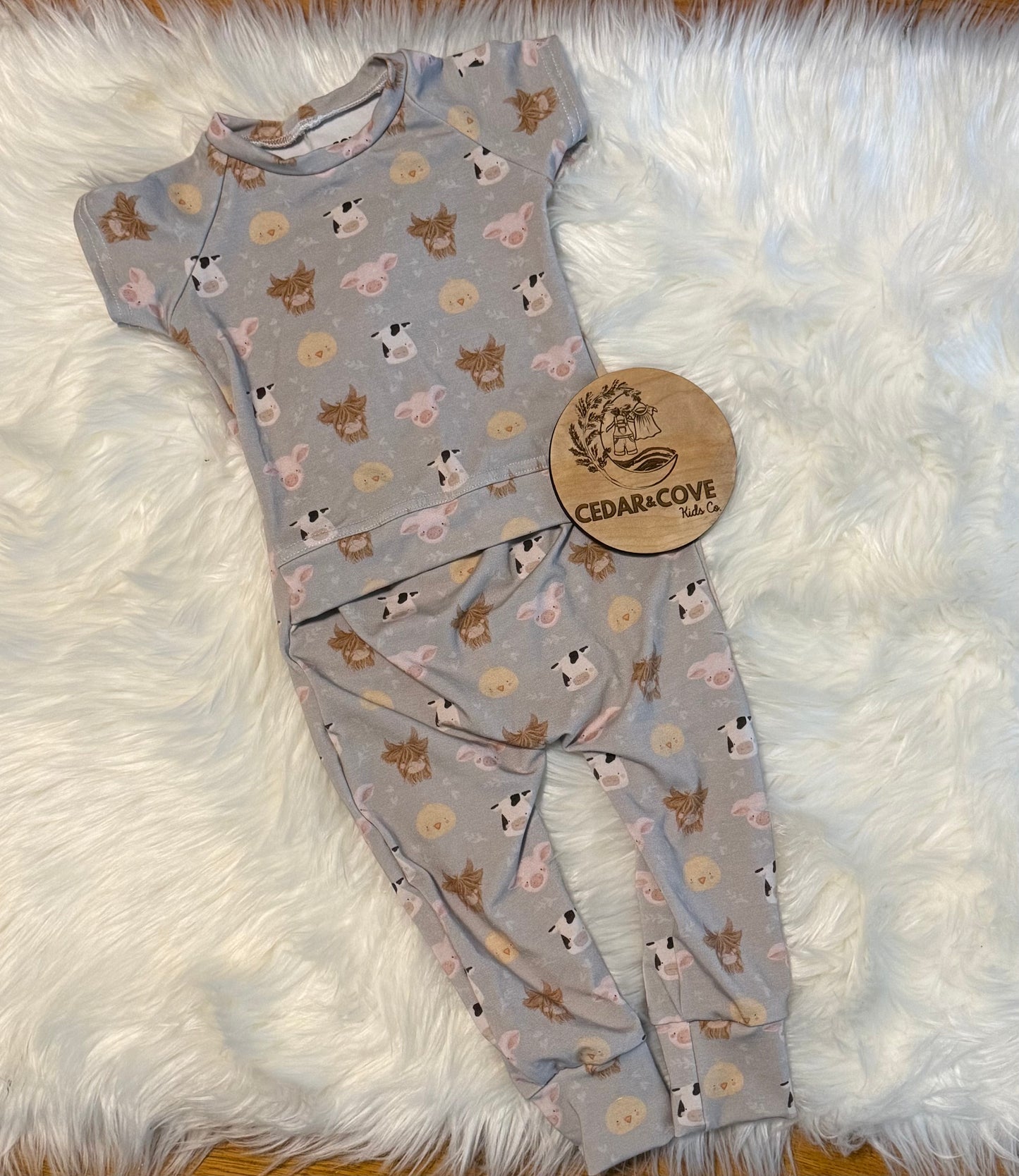 Mint Farm Envelope Romper