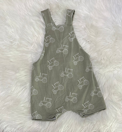 Tractor bamboo overall romper