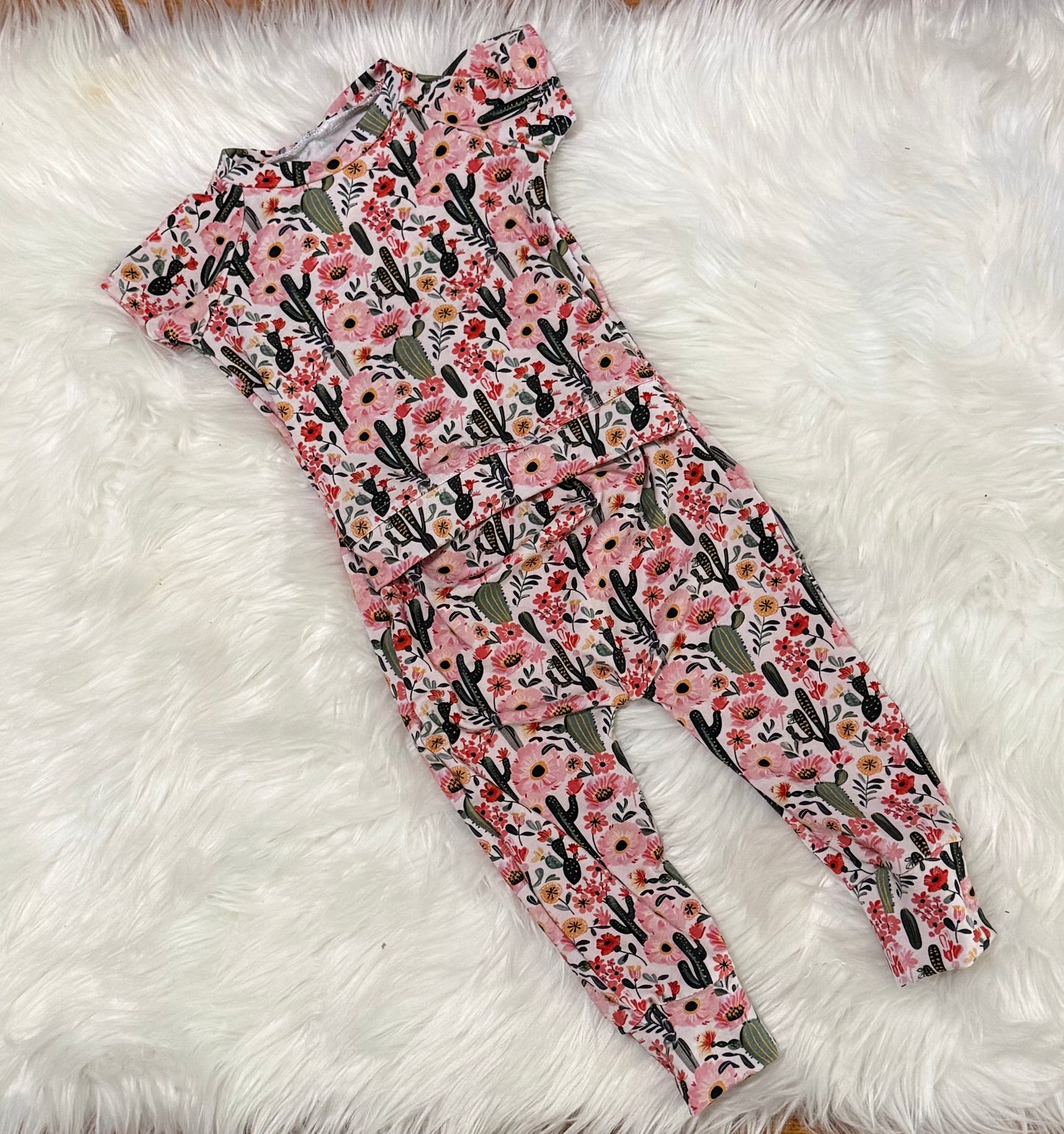 Cactus Floral bamboo romper