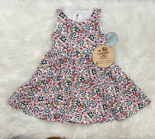 Floral tank dress cotton/spandex