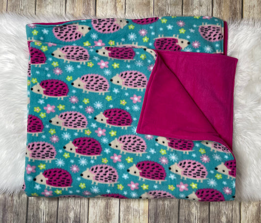 Hedgehog fleece blanket