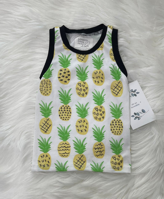 Pineapple racer tank